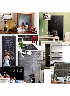 Y&D Black Board Sticker, SYOSI Chalkboard Sticker with 5 Color Chalk, Removable Teaching Writing Stickers Self-adhesive Wall Vinyl Draw Décor for Kids Rooms, School, Home, Office 45x200cm  - Image 5