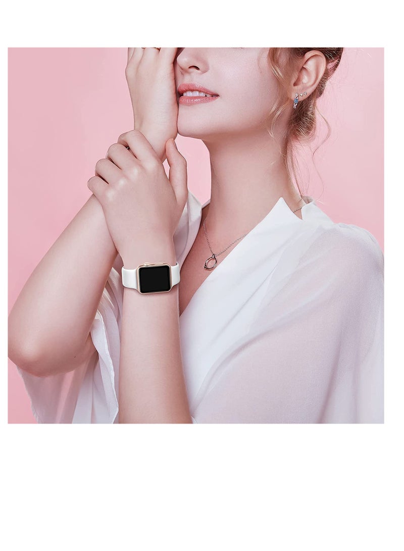 Excefore 6 Pack Sport Bands Compatible with Apple Watch Band 38mm 40mm 41mm 42mm 44mm 45mm, Soft Silicone Waterproof Strap Wristbands Compatible with iWatch Apple Watch Series 7 6 5 4 3 2 1 SE (42/44/45 mm) - Image 2