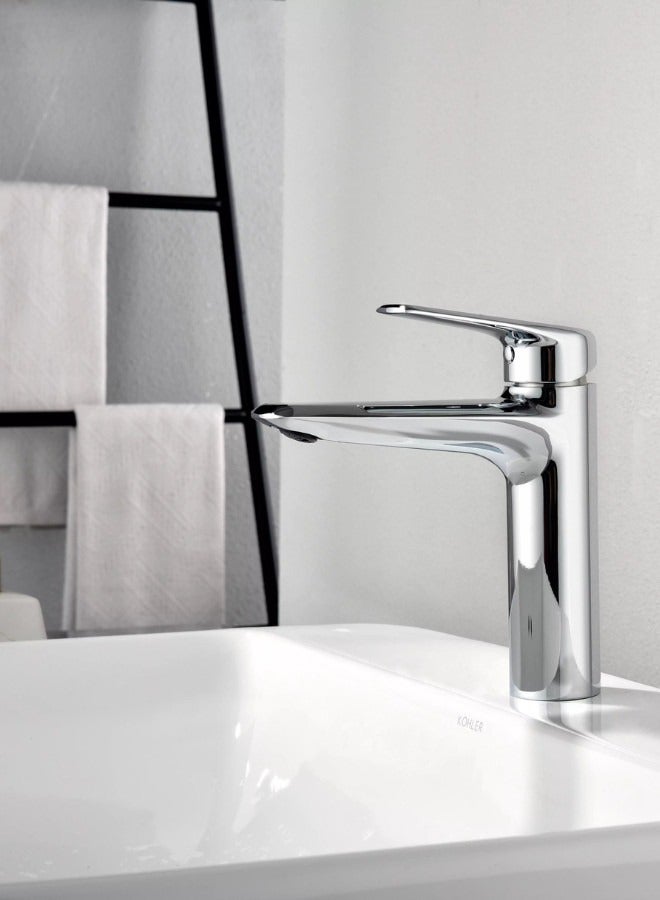 Short Bathroom Sink Faucet Modern Utility Countertop Mount Chrome Wash Basin Mixer  - Image 4