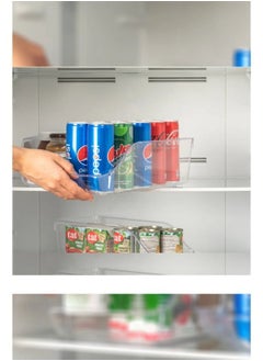 فولي لايف صندوق تخزين بلاستيكي منظم للثلاجة، خالٍ من مادة BPA، قابل للتكديس، 28×20×9 سم - شفاف  - Image 4
