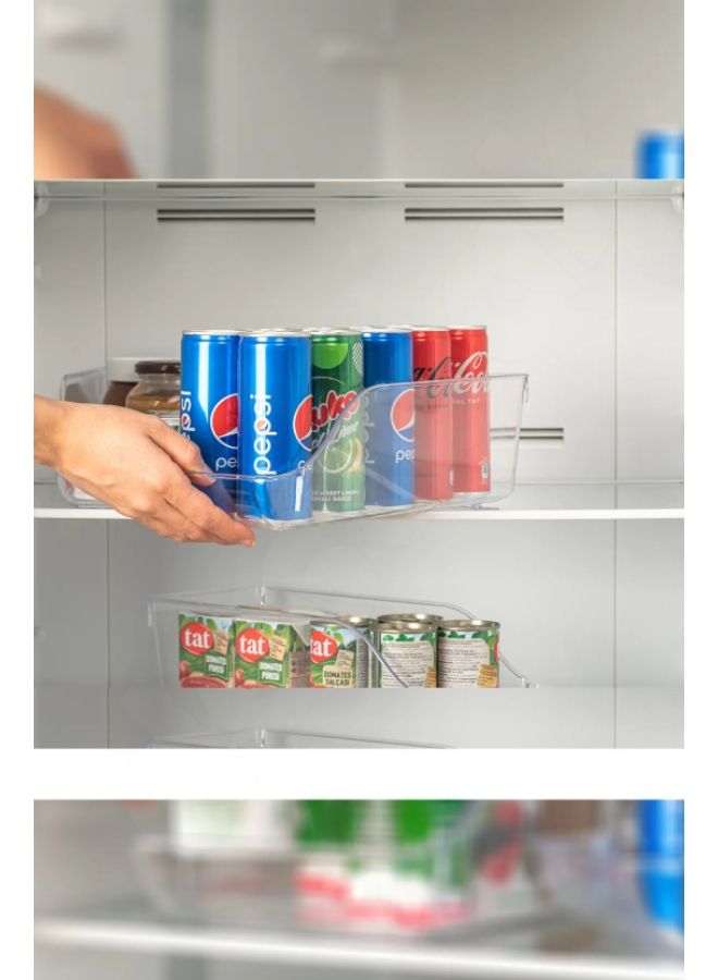 FOLY LIFE Plastic Fridge Organizer Bin BPA-Free Stackable Refrigerator Storage 28x20x9 cm-Clear  - Image 4