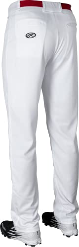 Rawlings رولينغز | بنطلون بيسبول BP31SR | مقاس شبه مريح | أبيض | حجم كبير للبالغين - Image 3