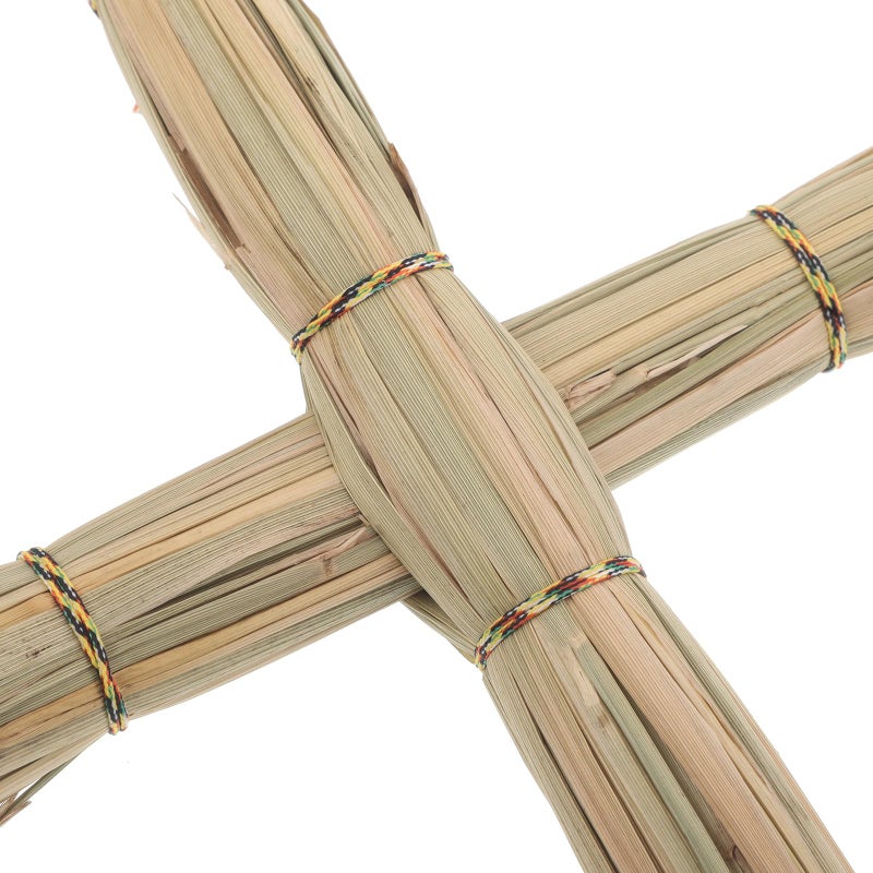 Irish Straw Cross Wall Hanging Traditional Saint Brigids Rustic Heritage Crucifix For Church Altar Living Room Decor - Image 4