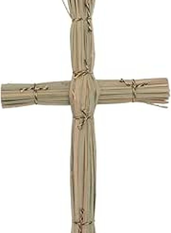 Irish Straw Cross Wall Hanging Traditional Saint Brigids Rustic Heritage Crucifix For Church Altar Living Room Decor - Image 1