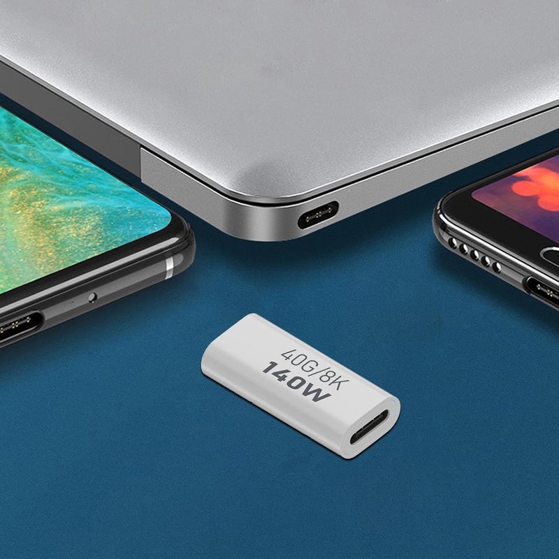 windforgecraft Angled USB C Adapter - PD 140W Type C to USB Adapter with 40Gbps Data Transfer,8K 60Hz Male to Female Adapter, USB Type C Extender Adapter for Smart Tablet Phone Zalhin - Image 3