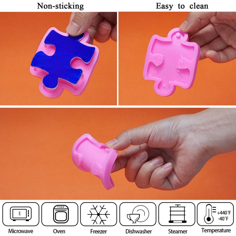 2Pcs Food Grade Silicone Cake Molds Keychain DIY Chocolate Candy Baking Set - Image 5