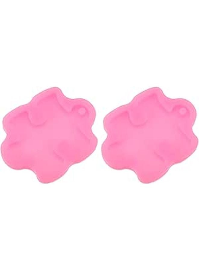 2Pcs Food Grade Silicone Cake Molds Keychain DIY Chocolate Candy Baking Set - Image 1