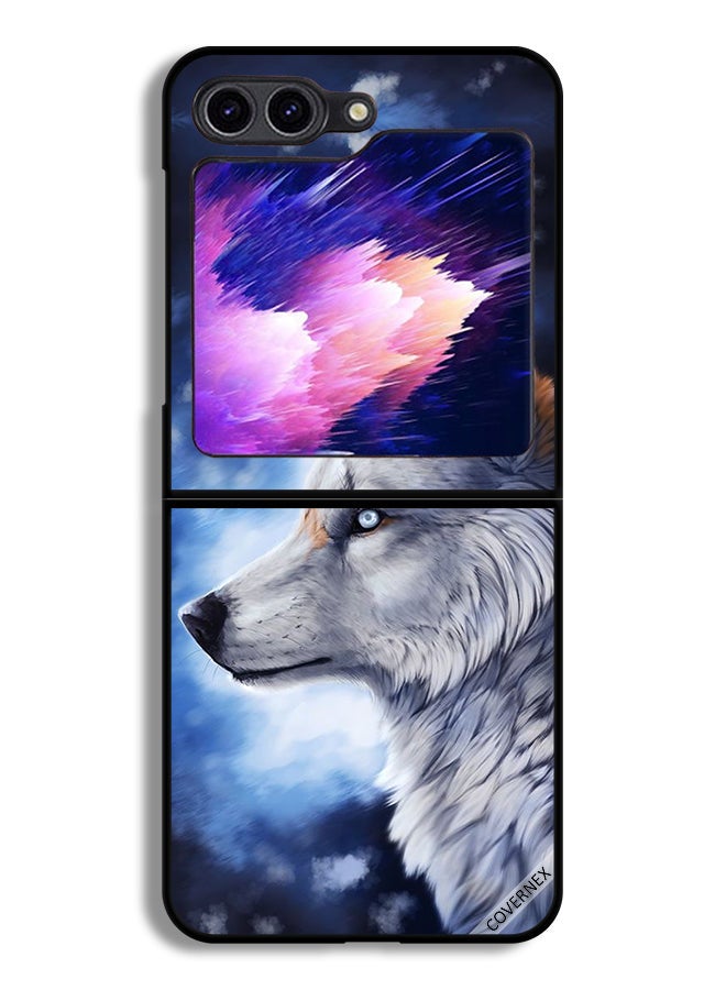 Covernex Samsung Galaxy Z Flip6 Protective Case Cover Wolf Paint Art  - Image 1
