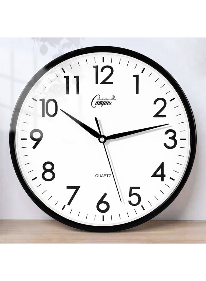 Compas Living Room Simple Silent Living Room Quartz Clock Wall Clock C2866 Black 30.5cm Diameter - Image 3
