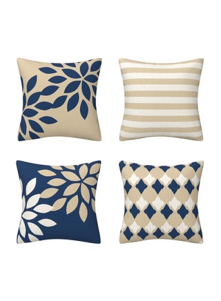 Khaki/Blue/White
