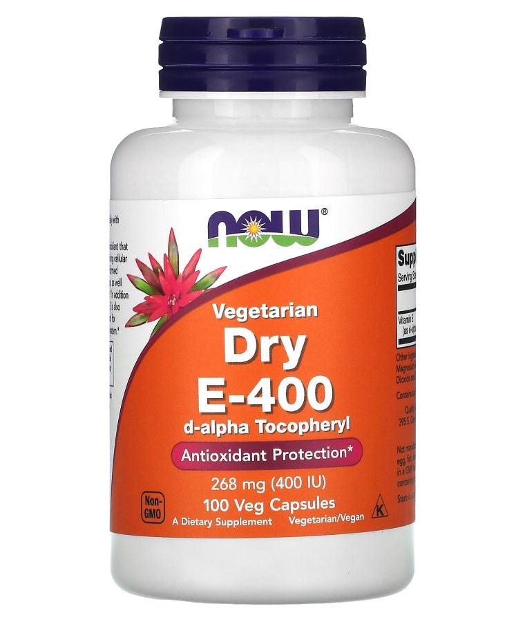 now Vegetarian Dry E-400 268 mg (400 IU) 100 Veg Capsules