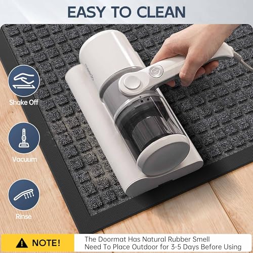 Amyracel Outdoor Indoor Door Mat for Entryway, 24"x72" All Season Weather Outside Door Mat, Low Pile Heavy Duty Rubber Backing Doormat, Stain and Fade Resistant, Inside Door Mats for Home Entry Floor - Image 4