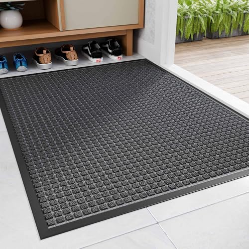 Amyracel Outdoor Indoor Door Mat for Entryway, 24"x72" All Season Weather Outside Door Mat, Low Pile Heavy Duty Rubber Backing Doormat, Stain and Fade Resistant, Inside Door Mats for Home Entry Floor - Image 1
