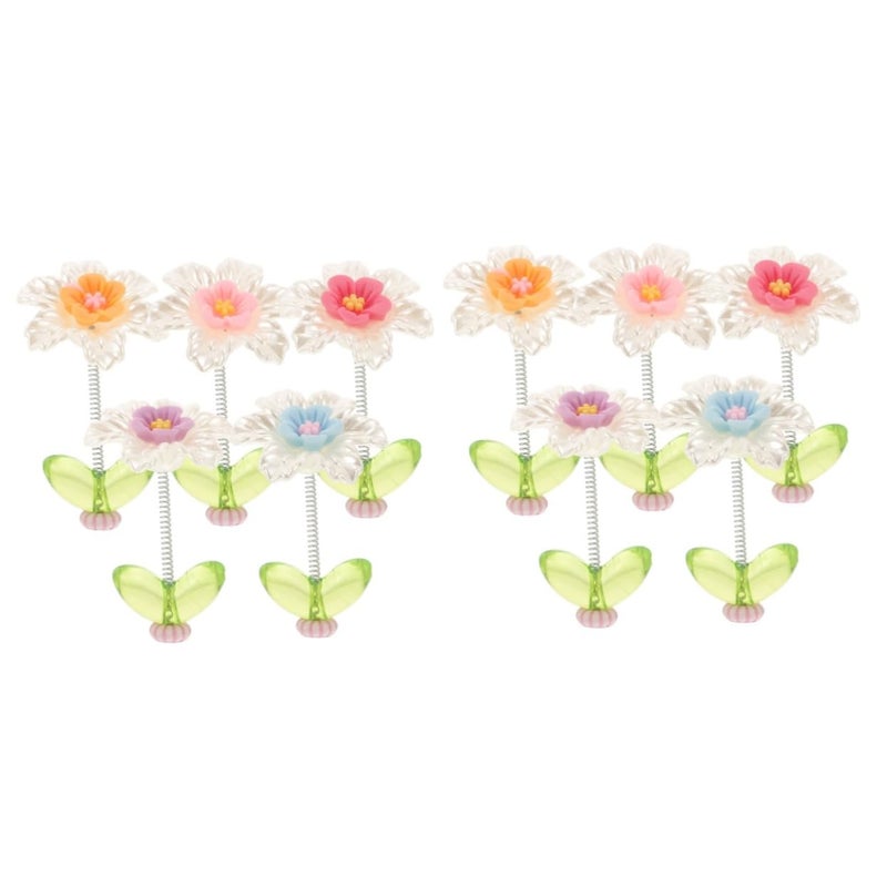 2 Pack Shaking Flower Car Dashboard Ornament Elegant Auto Accessories For Women - Image 2