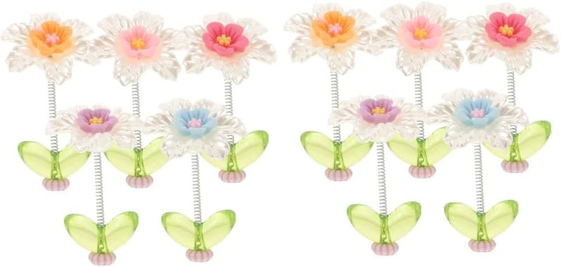 2 Pack Shaking Flower Car Dashboard Ornament Elegant Auto Accessories For Women - Image 1