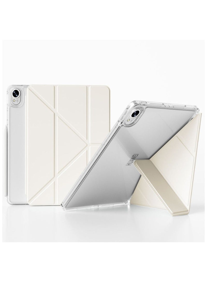 لـ HUAWEI MatePad 11.5 بوصة / الهواء 11.5 بوصة / 11.5S 11.5inch غطاء الحالة ، تصميم ثلاثي الطف على شكل Y ، زاوية متعددة ، غطاء الجلد اللوحي مع فتحة القلم ، إيقاظ / نوم تلقائي ، أبيض - Image 1