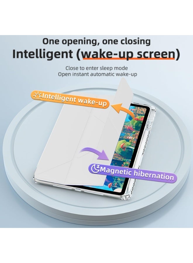 لـ HUAWEI MatePad 11.5 بوصة / الهواء 11.5 بوصة / 11.5S 11.5inch غطاء الحالة ، تصميم ثلاثي الطف على شكل Y ، زاوية متعددة ، غطاء الجلد اللوحي مع فتحة القلم ، إيقاظ / نوم تلقائي ، أبيض - Image 2