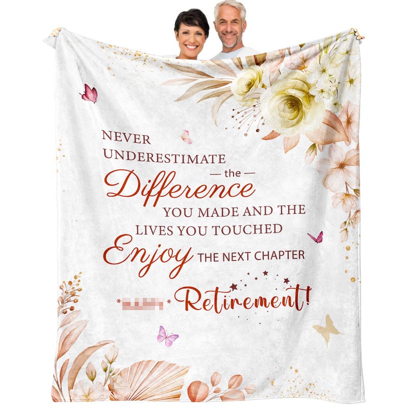 Dfaqehk Retirement Gift for Woman Retirement Gifts for Women 2025 Throw Blanket 60 x 50 Inch Best Retired Gifts for WomenTeacherNurseMom Going AwayGoodbyeLeaving Gift for Coworkers Friends