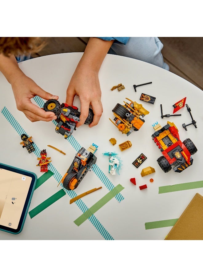 LEGO NINJAGO Kai and Cole’s Combiner Vehicles 71864 Building Toy Set (691 Pieces) - Image 4