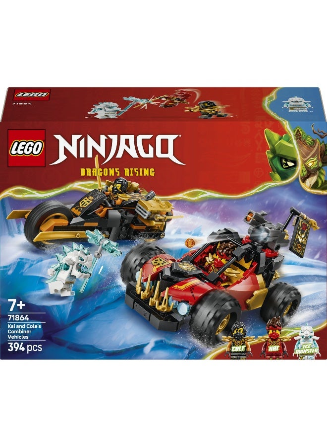 LEGO NINJAGO Kai and Cole’s Combiner Vehicles 71864 Building Toy Set (691 Pieces) - Image 2