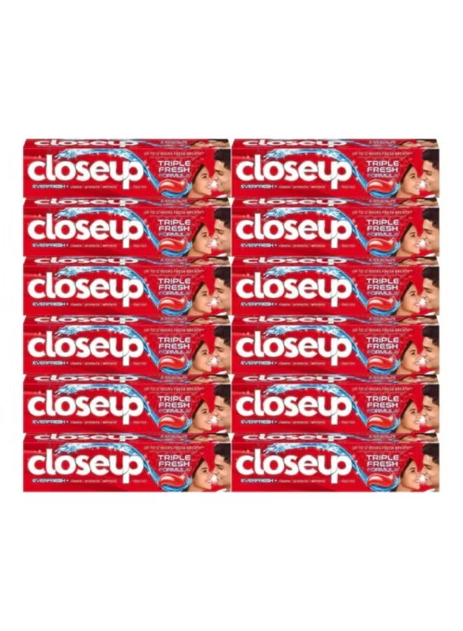Close Up Closeup Triple Fresh Formula Red Hot Toothpaste Pack of 12