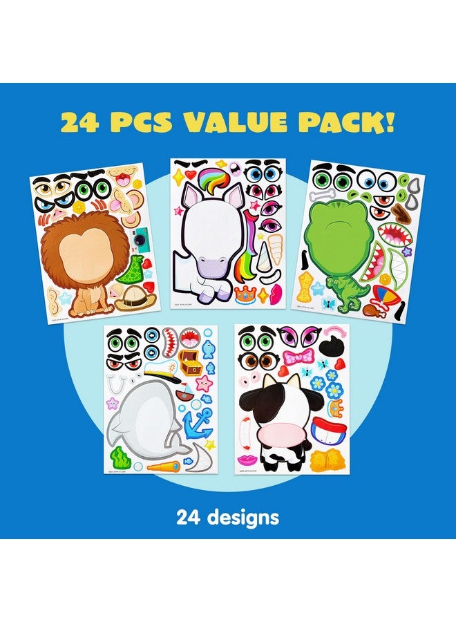 JOYIN 24PCS 9"x6" Make a face Stickers for Kids, Make Your Own Stickers, Mix and Match with Safaris Sea Farm and Dinosaur Animals, Party Favors Kids Crafts, Goodie Bags Stuffers - Image 3