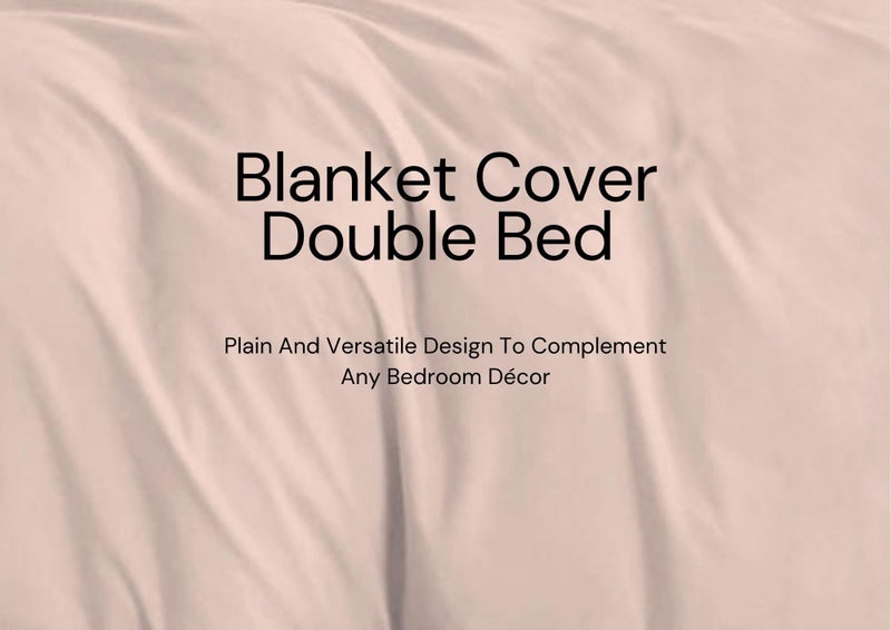 TIB 140 TC Glace Cotton Plain Duvet Cover King Size|Blanket Cover Double Bed|Quilt Cover Double Bed with Zipper 140 GSM, 90x100, Nude Pink - Image 2