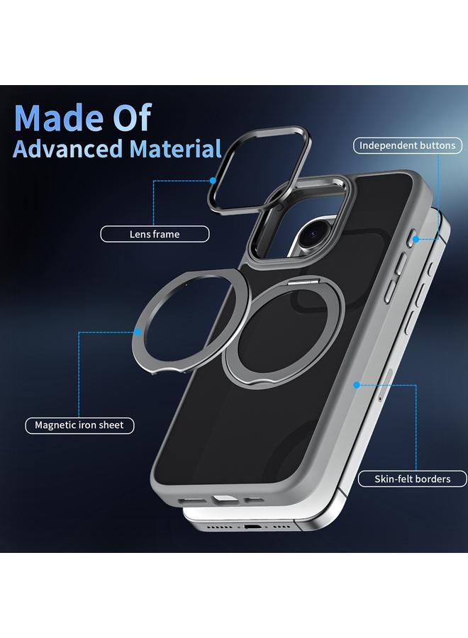 S-TOP Case For iPhone 11 Skin Feel Frosted MagSafe Magnetic Holder Phone Case - Image 3
