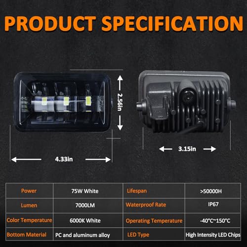 RoadandLord F150 LED Fog Lights Compatible with Ford F150 2015-2020, 2017-2018 Super Duty Fog Lights, Front Bumper Driving White Light Fog Lamps black - Image 2