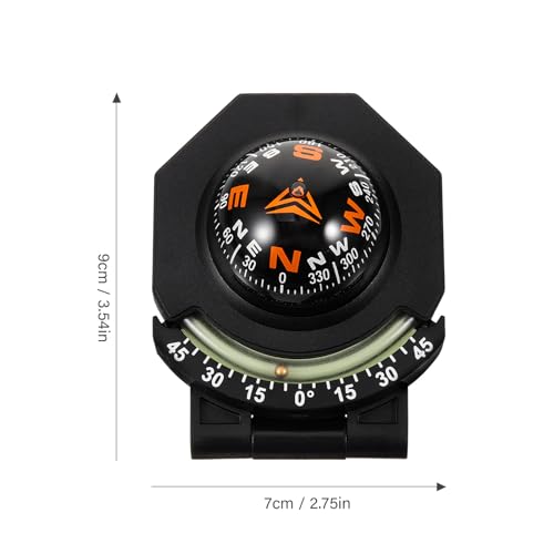 SUPVOX Car Compass with Slope Meter, Vehicle Navigation Precise Compass, Dashboard Guide Ball, Direction Pointing Compass for Boats Marine Truck - Image 3
