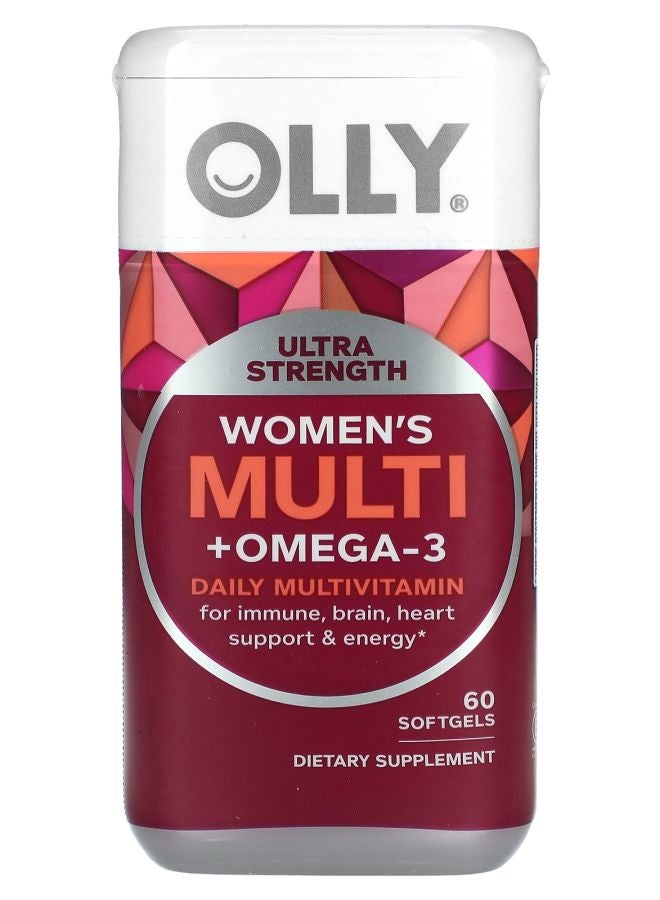 فيتامينات متعددة يومية للنساء مع أوميغا-3 قوة فائقة 60 كبسولة لينة