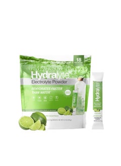 Hydralyte Electrolyte Powder Packets Limeade Hydration 18 counts 8.3 OZ.(234g)  - Image 1