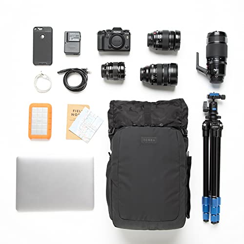 Tenba Fulton v2 14L All Weather Backpack for Mirrorless and DSLR cameras and lenses – Black/Black Camo (637-735) - Image 2