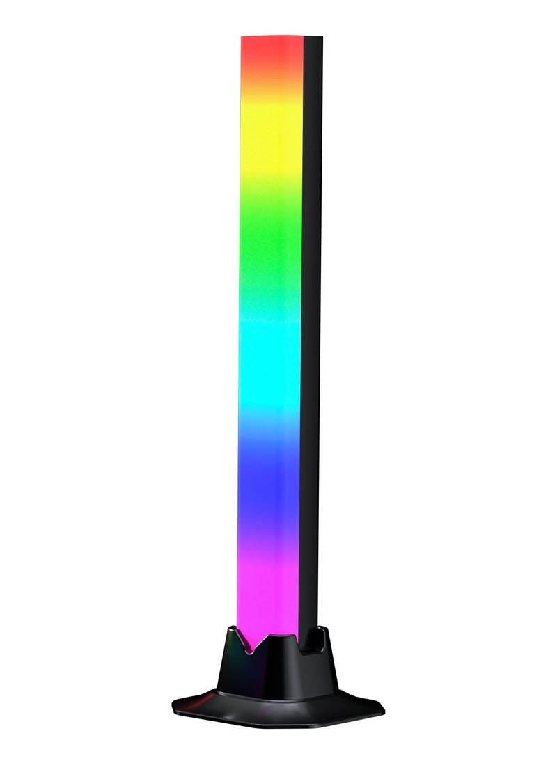 فيليكس - إضاءة موسيقية سمارت RGB مناسبة للألعاب والموسيقى - حجم وسط - 2 قطعة - تتفاعل مع الموسيقى وتعمل بالريموت او تطبيق الجوال - HFXL-6002 - ابيض/اسود - Image 1