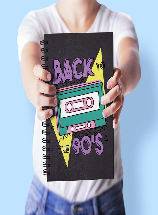 Plan To Gift tape with 90's music Spiral Wiro Unruled Blank Pages Notebook Diary Journal Drawing Book Size-A5(6X9 Inches) (tape with 90's music) - Image 3