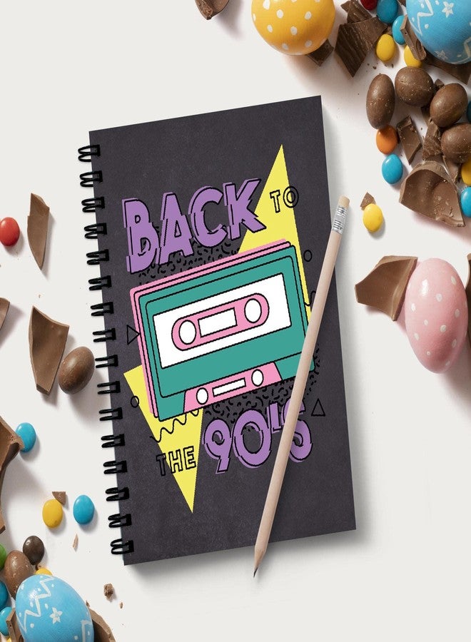 Plan To Gift tape with 90's music Spiral Wiro Unruled Blank Pages Notebook Diary Journal Drawing Book Size-A5(6X9 Inches) (tape with 90's music) - Image 2
