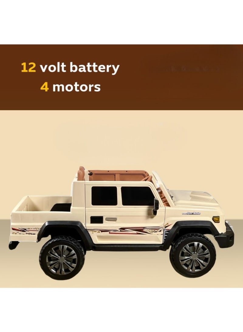 TOYOTA Electric Car Land Cruiser Pickup For Kids, Kids Cars to Drive, LED Lights, Music, Bluetooth, Ride On Car With 12V Battery, 4 Big Motors Car With Remote Control, Toyota Vehicle For Boys - Image 5