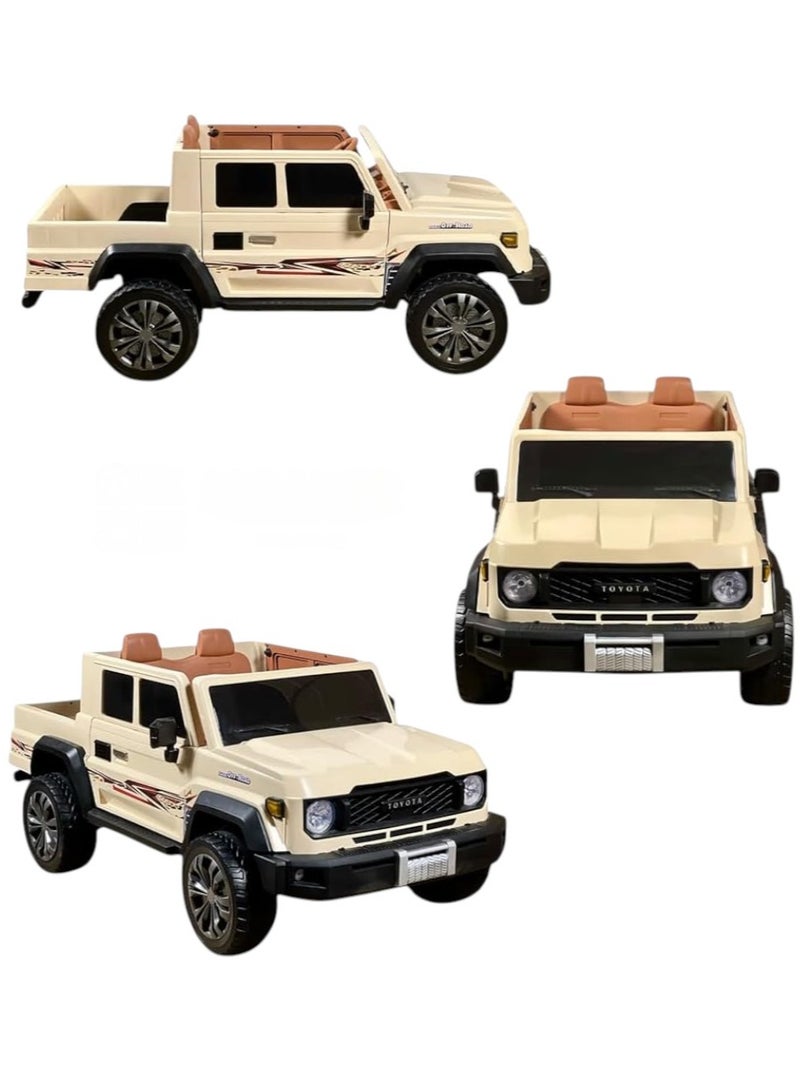 TOYOTA Electric Car Land Cruiser Pickup For Kids, Kids Cars to Drive, LED Lights, Music, Bluetooth, Ride On Car With 12V Battery, 4 Big Motors Car With Remote Control, Toyota Vehicle For Boys - Image 3