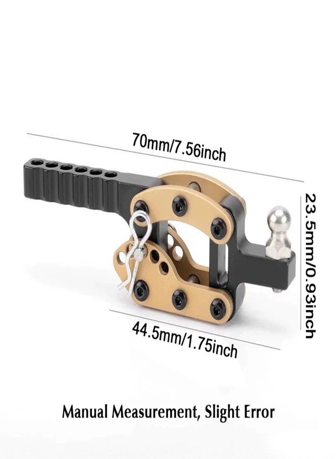DashRC 1/10 Scale RC Accessories RC Trailer Hitch, RC Metal Adjustable Trailer Tow Hook Receiver for 1/10 RC Crawler TRX4 SCX10 GEN7 GEN8 Accessories Upgrades - Image 3