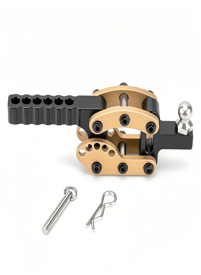 DashRC 1/10 Scale RC Accessories RC Trailer Hitch, RC Metal Adjustable Trailer Tow Hook Receiver for 1/10 RC Crawler TRX4 SCX10 GEN7 GEN8 Accessories Upgrades - Image 1