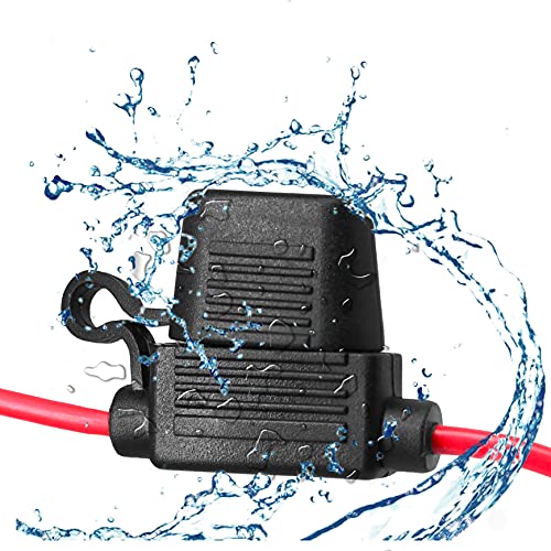 VANTRONIK Waterproof Medium Inline Fuse Holder with 14 Gauge AWG Wire 10 Inches Long, Fit for ATO ATC Standard Blade Fuse in Vehicle/Boat/RV/Tractor, 10 Pack - Image 2