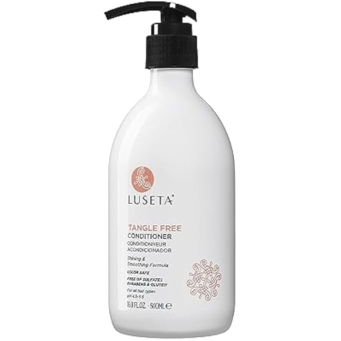 Luseta TANGLE FREE ROUTINE CONDITIONER FOR WOMEN AND MEN SULFATE FREE CONDITIONER FOR DETANGLING WITH KERATIN AND ARGAN OIL FOR CURLY AND WAVY HAIR 16.9OZ - Image 1