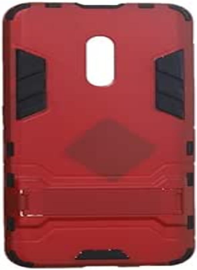 Generic - Back Case with Plastic Stand for Realme X , Red and Black E.Acc-NE-222 - Image 1