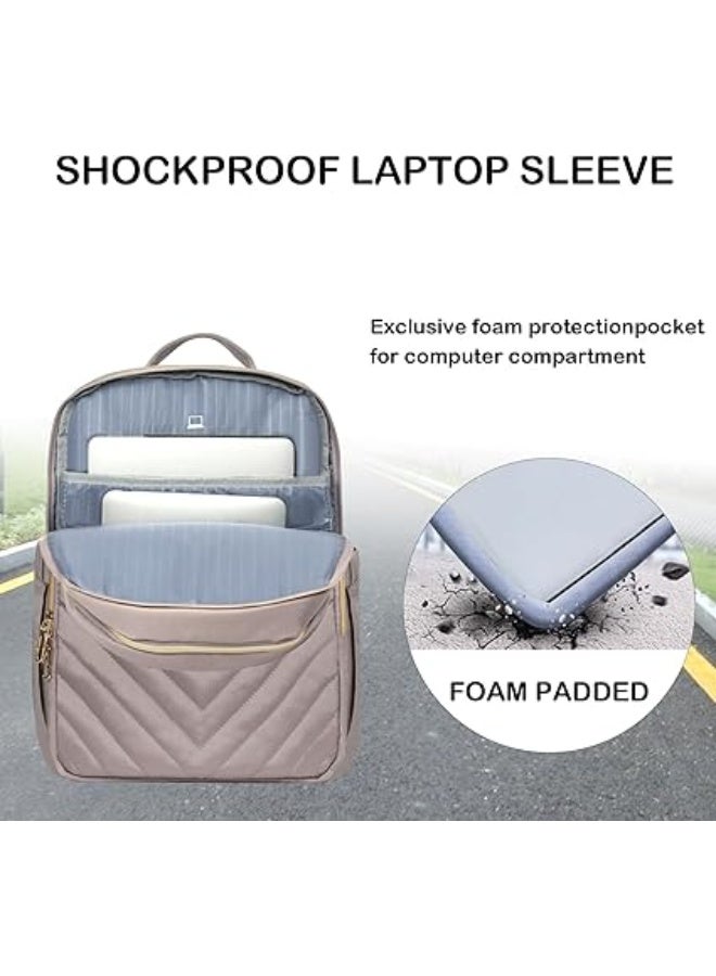 VANKEAN 15.6 Inch Laptop Backpack for Women Work Laptop Bag Stylish with USB Port - Image 2