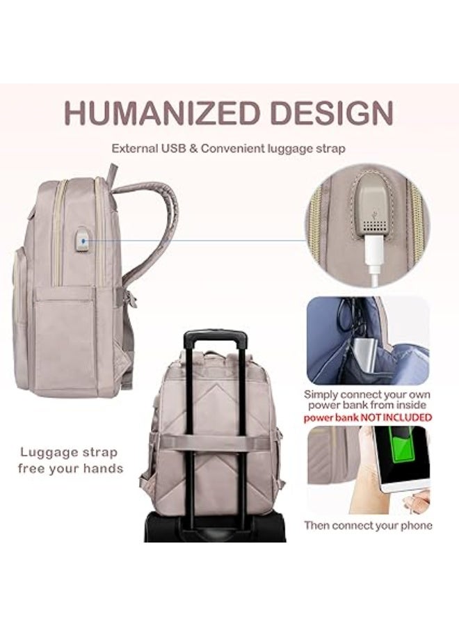 VANKEAN 15.6 Inch Laptop Backpack for Women Work Laptop Bag Stylish with USB Port - Image 3