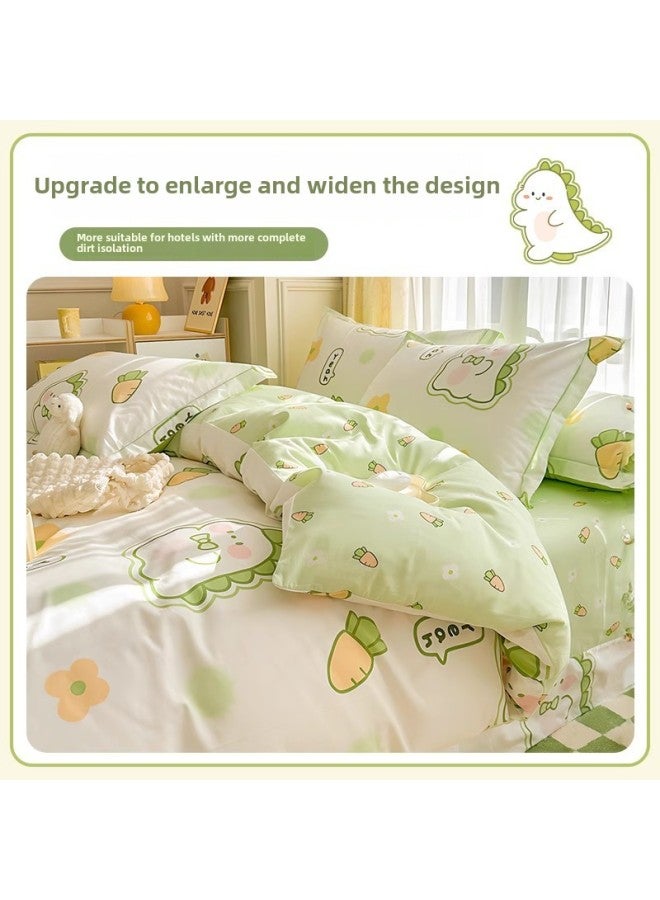 Hotel Travel Disposable Bed Sheet Quilt Cover Pillowcase Quilt Cover Four-piece Portable Dirty-isolated Thickened Travel Bedding-Color:Disposable Double Sleeping Bag [white Pure Cotton] - Image 4