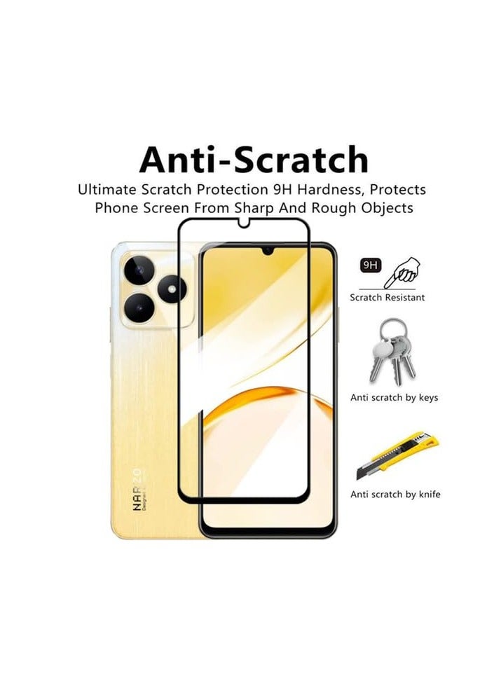 Full Coverage Glass Screen Protector for Oppo Realme C51 / Realme C53 - Black Frame by M7molge - Image 4