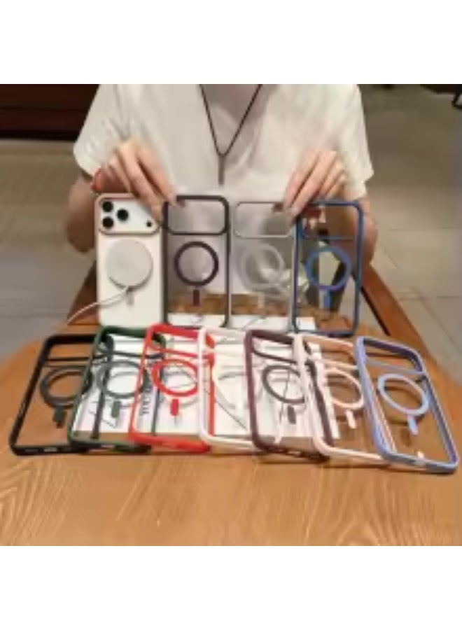 Magnetic Protective Case for iPhone 17 Pro Max for MagSafe [Matte Translucent Design with Color Contrasts] [Strong Magnet] 3m Drop Test Anti-Shock Protective Case for iPhone 17 Pro. - Image 4