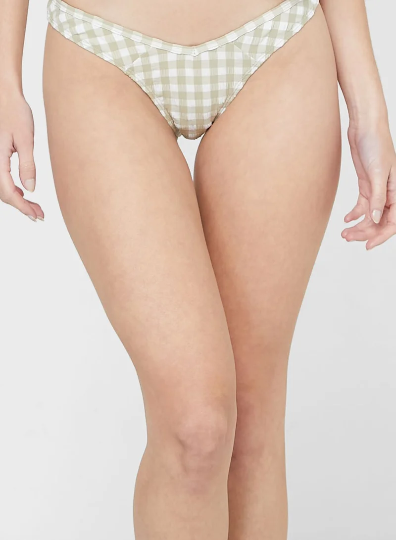 RIVER ISLAND Tort Trim Gingham Brief
