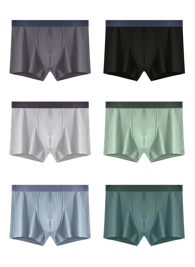 Zeemey Zeemey 6 Pack Men’s Sort Boxer Briefs & Trunks,Breathable Stretch Cotton Moisture-Wicking Underwear,Modern Fit Low Rise  - Image 1